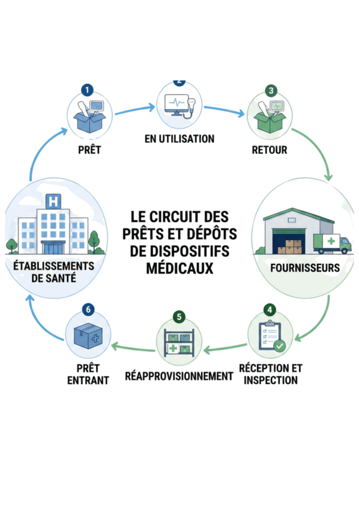 Circuit des prêts et dépôts de dispositifs médicaux